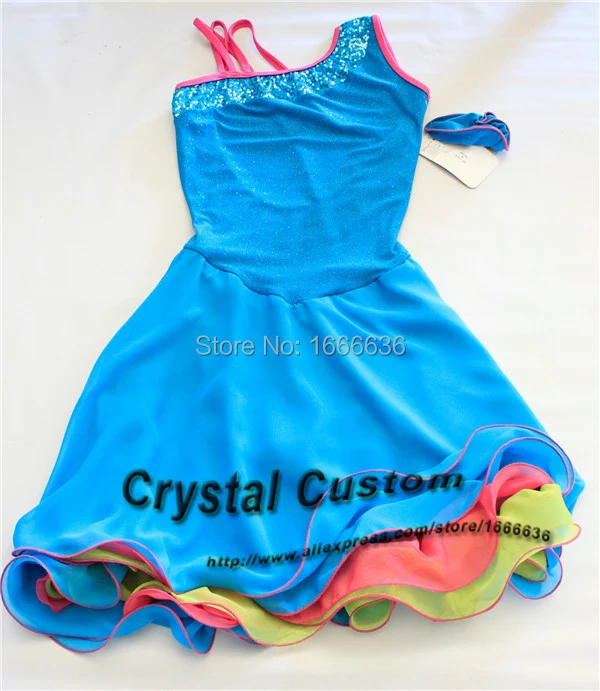 

2016 Custom Ice Skating Dresses For Girls New Brand Vogue Figure Skating Competition Dress For Girls DR3022