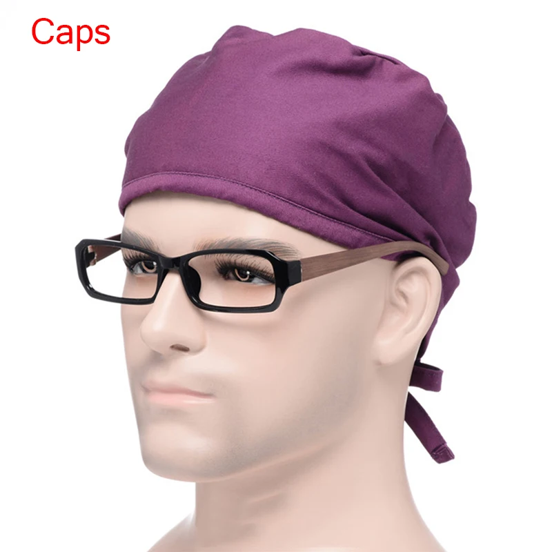 Caps 4 Высокое качество, колпачки для скраба, шляпа тыквы, клиника, больница, Стоматологическая хирургическая лаборатория, аптека, медицинские колпачки, шляпа доктора, Хирургические колпачки, маска - Цвет: Caps 4