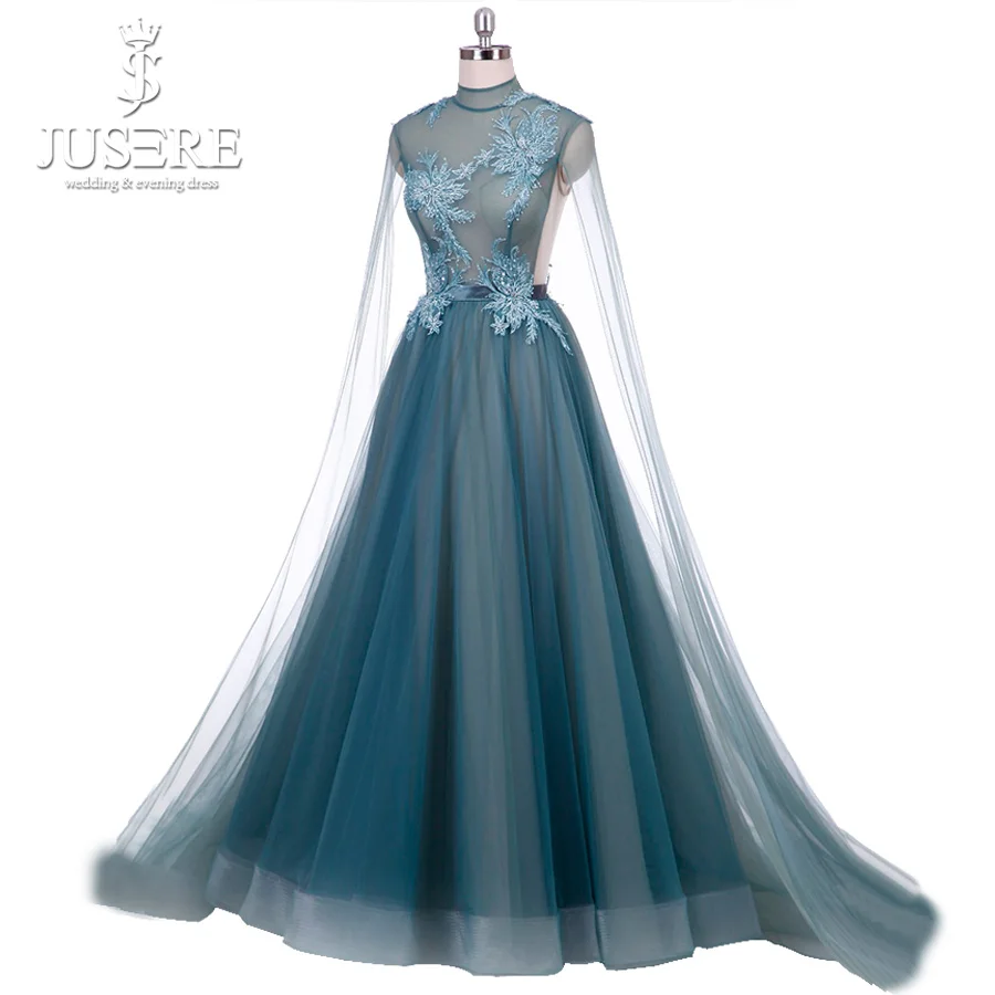 Рисунок 2 - Платье Вечернее Голубое с высоким воротником