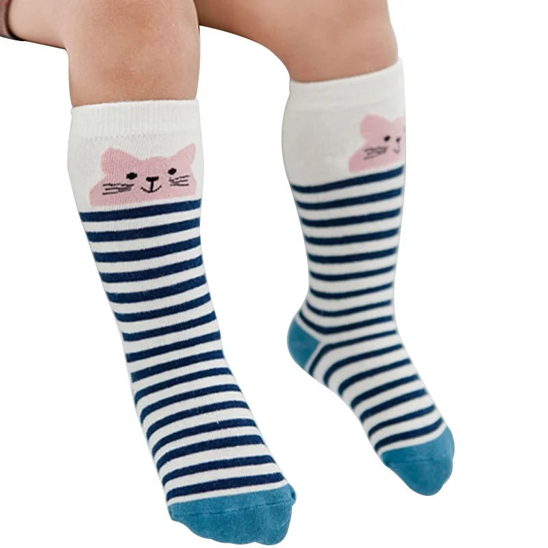 Детские носки хлопковые до колена теплые мягкие нескользящие с героями