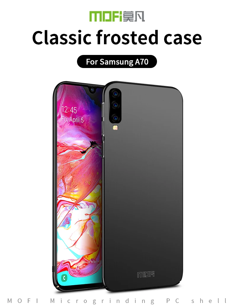 MOFI для samsung Galaxy A10 A30 A40 A70 Чехол Прочный ПК пластик чехол для телефона для Galaxy A40 A70 задняя крышка защитный экран