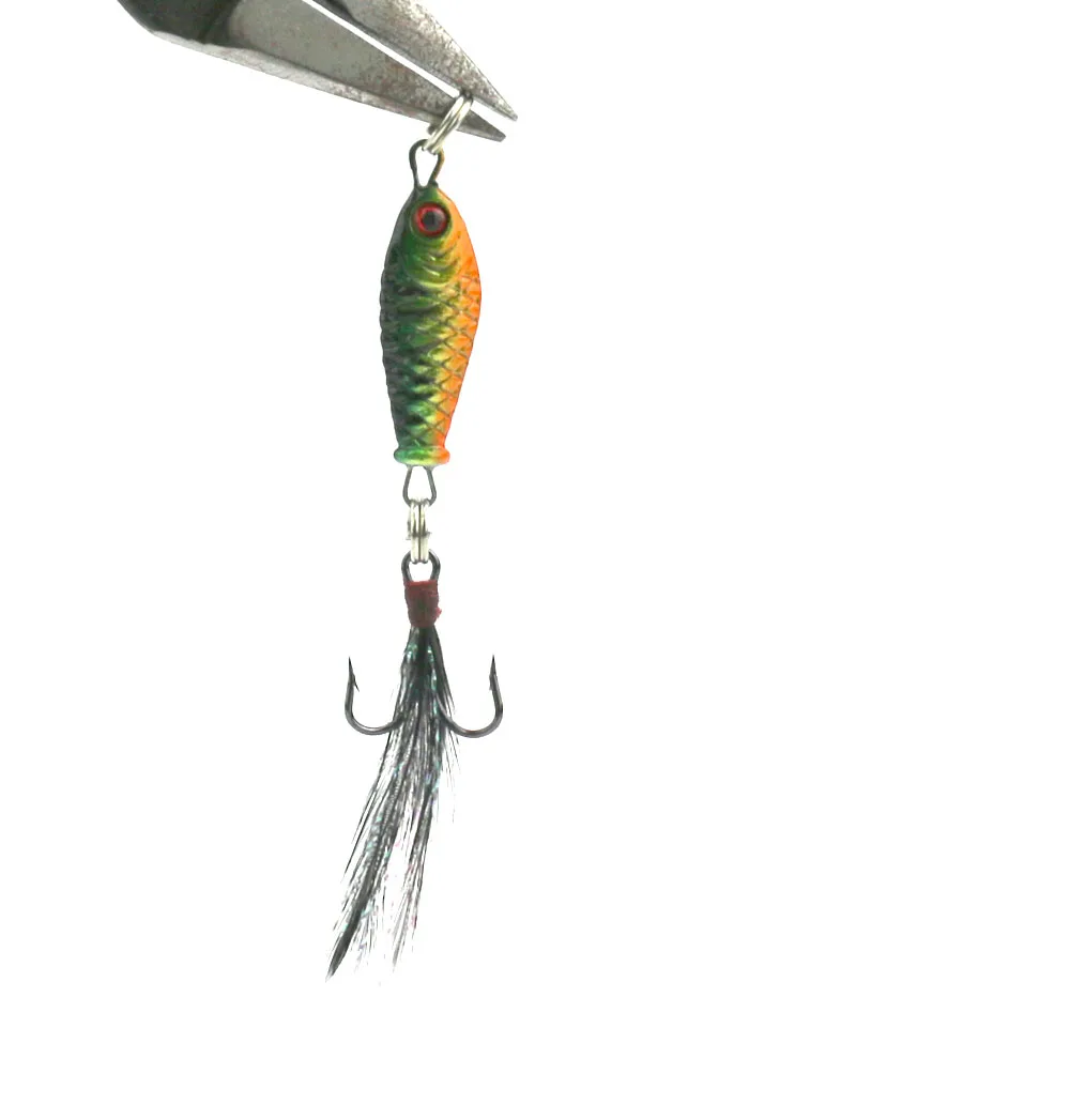 

HENGJIA 4pcs hard metal lead fishing lures sea sinking artificial swim baits wobblers pesca fishing tackles 6.4g 2.5cm