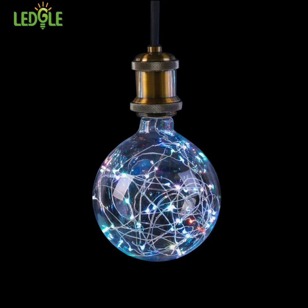 LEDGLE 2W Chic G27 цветная светодиодная лампочка декоративная гирлянда уникальная