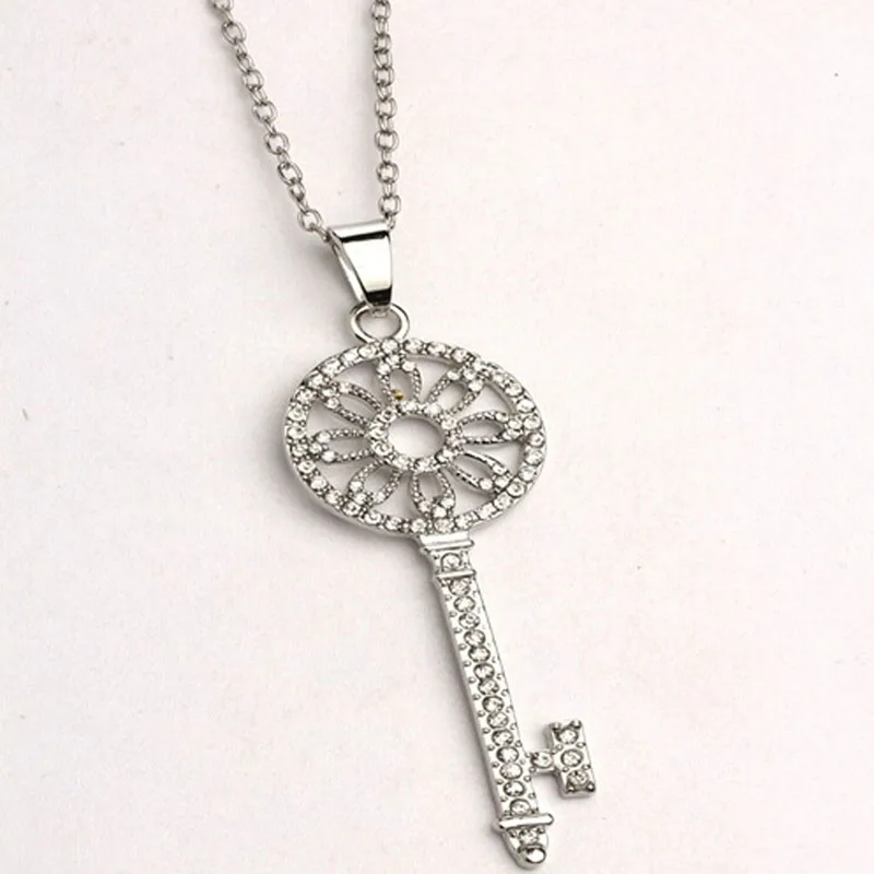 Винтажный новый модный брелок Посеребренная цепочка чокер массивное женское