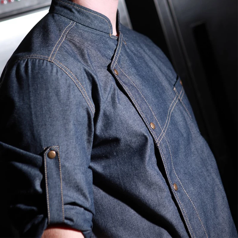 Ресторан отеля кухня шеф повар пальто для будущих мам куртки форма Chambray деним