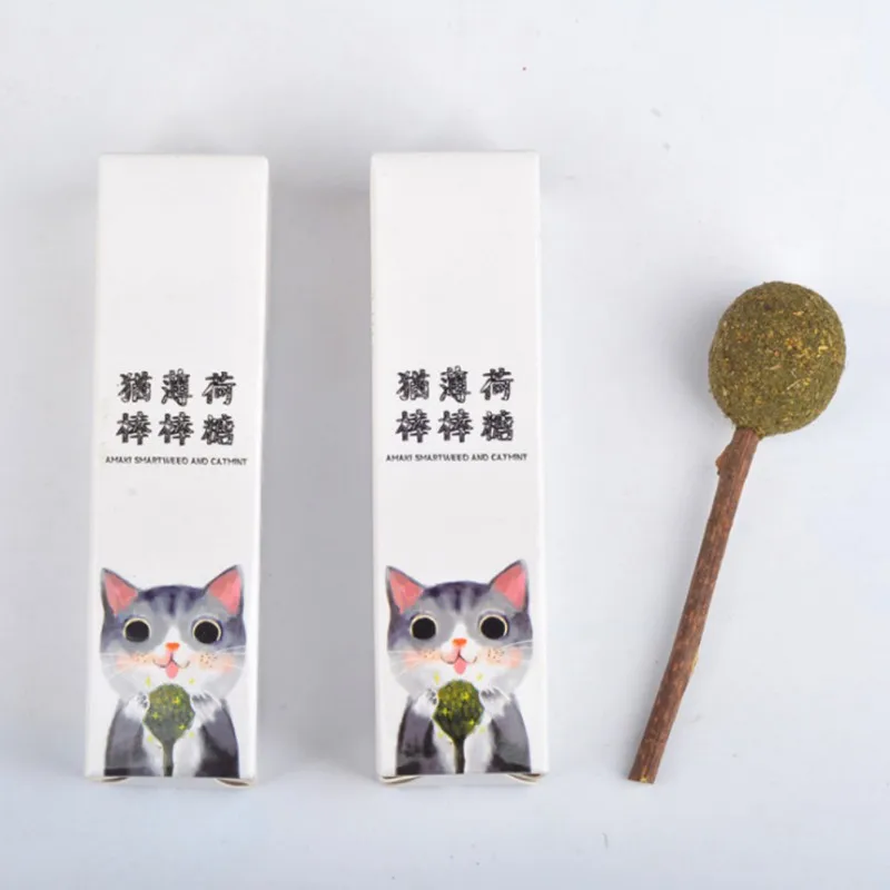 Игрушки для кошек кошачья мята Жевательные Зубы чистящие лакомства леденец с органической Silvervine Stick игрушки для кошки