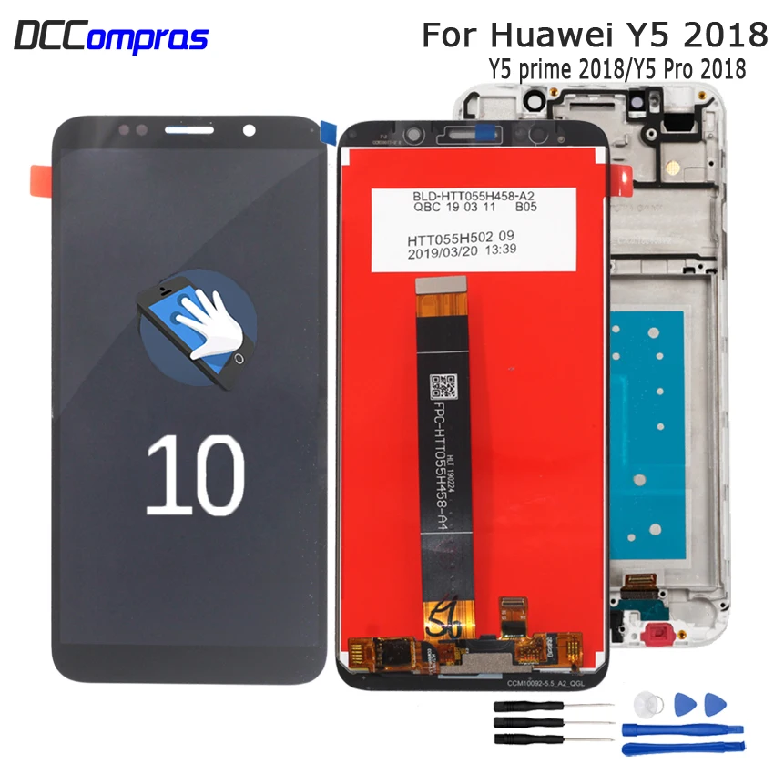 ЖК дисплей для Huawei Y5 2018 Pro с сенсорным экраном и дигитайзером Prime DUA L02 L22 LX2 экран