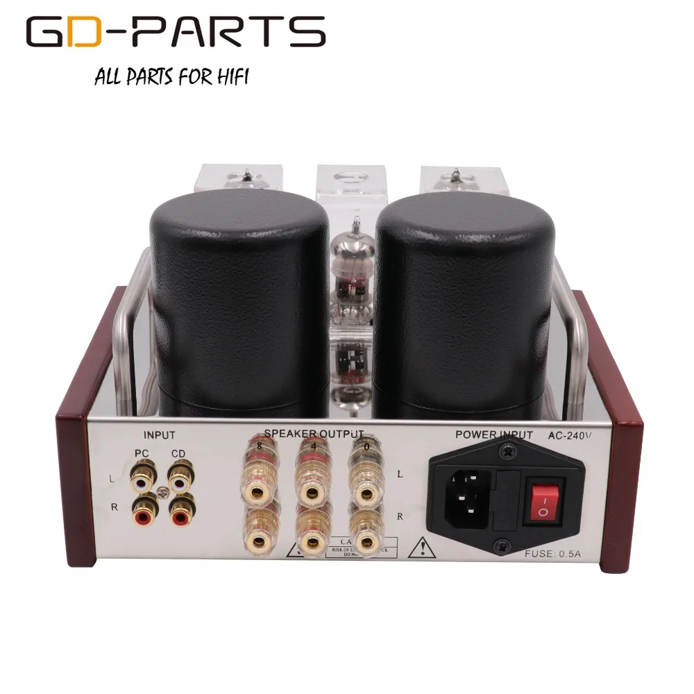 Настольный стерео односторонний EL84 12AX7 вакуумный трубчатый усилитель класса А Hifi