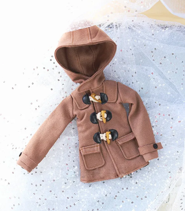 light tan BJD кукольный светильник, шерстяное пальто для 1/4 BJD MSD MDD, кукольная одежда, кукольные аксессуары, рубашки и топы - Цвет: light tan