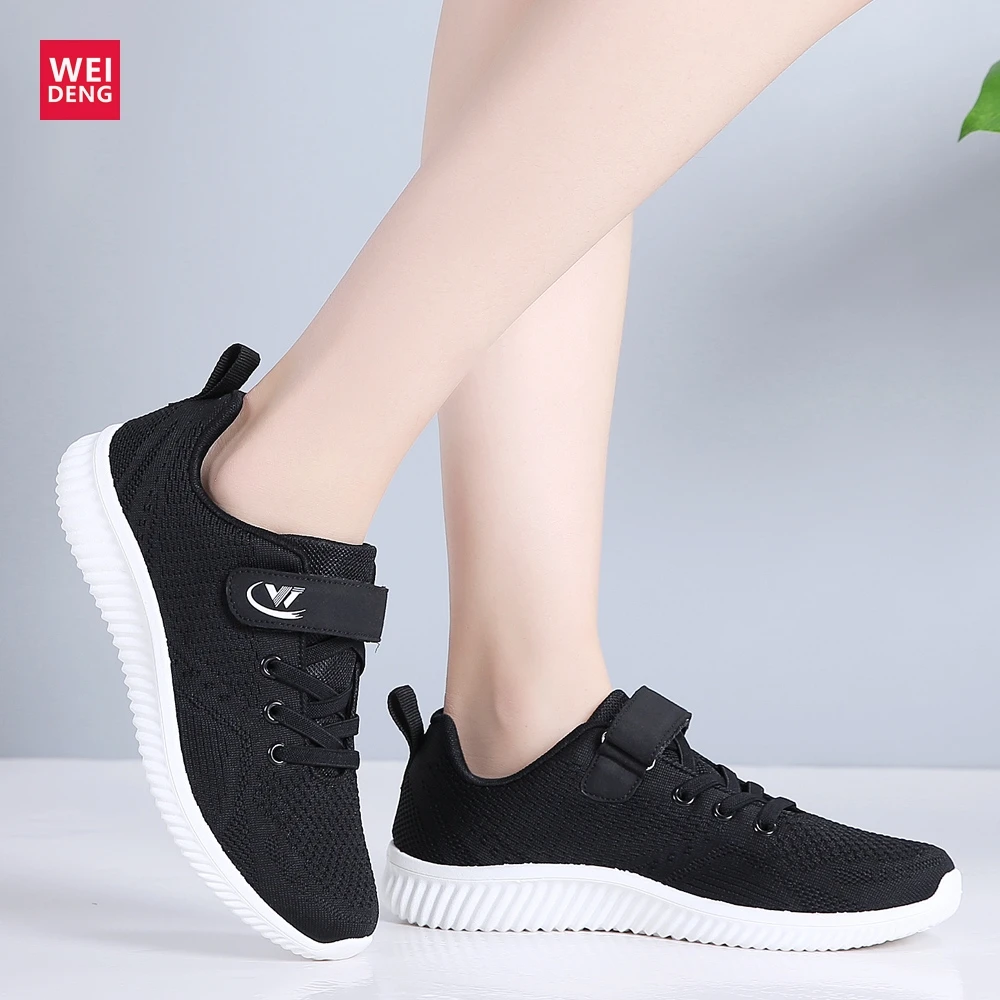 Женские кроссовки WeiDeng для бега дышащая сетчатая спортивная обувь без шнуровки