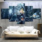 Аксессуары для видеоигр Dota 2, 5 шт., Хрустальный постер для девушек, домашний декор, настенная наклейка, Картина на холсте, модный подарок