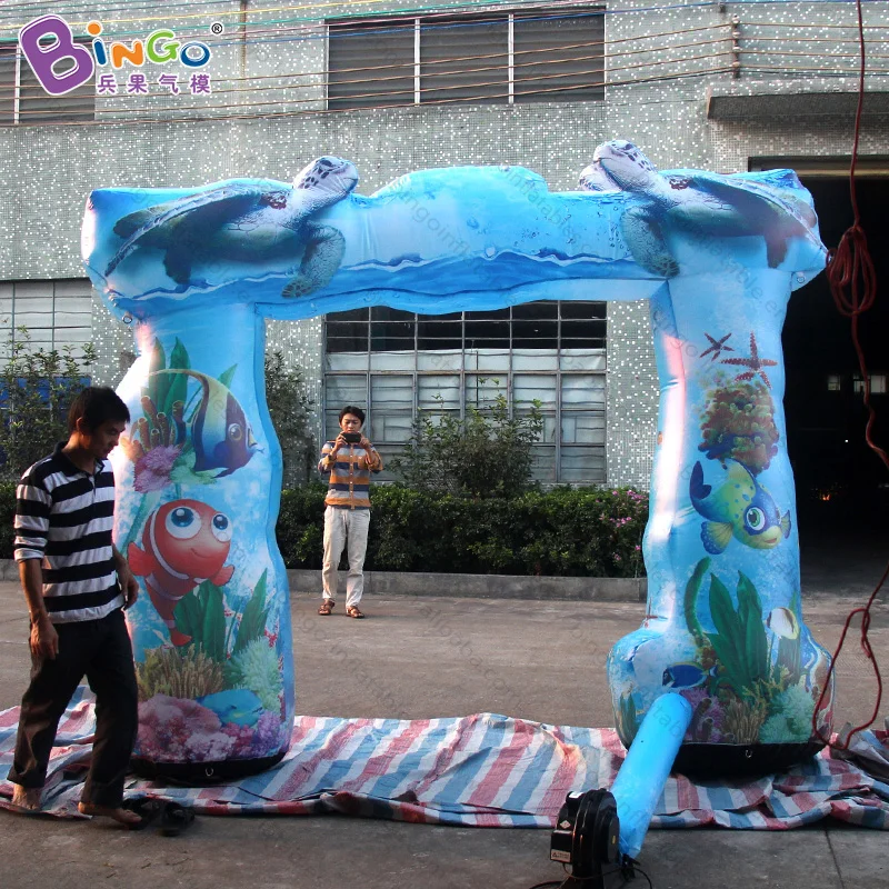 Тема океана надувной морской тубус клоун рыбий арки для аквариума рекламные