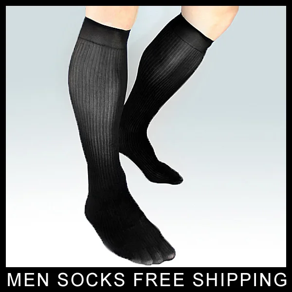 Для мужчин шелковые чулки пикантные носки мужские мужской длиной до колена Чулки