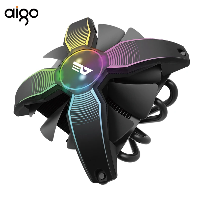Aigo Talon без рамки х форма RGB светодиодный кулер для процессора радиатор для ПК с 4 тепловыми трубками Радиатор Вентилятор охлаждения компьютера процессор воздушный кулер