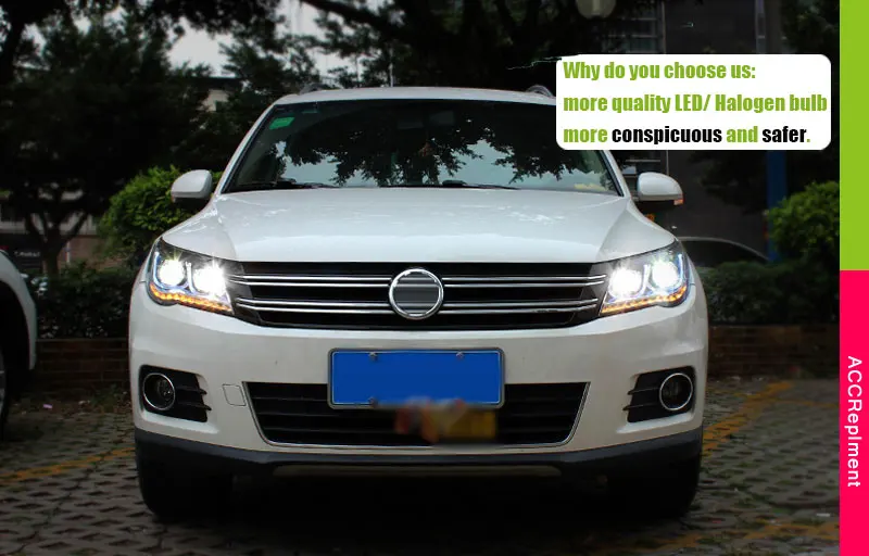Авто PRO 2010-2012 для vw tiguan фары ангельские глазки автомобильный Стайлинг светодиодный DRL Q5 Биксеноновые линзы парковочные Ксеноновые H7 светодиодный фары