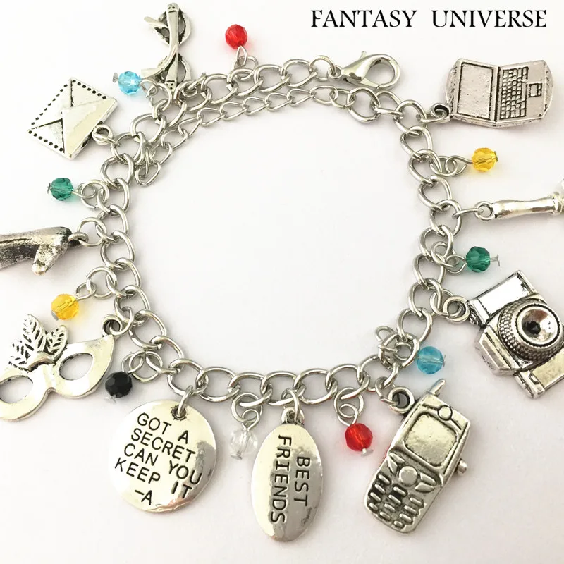 FANTASY UNIVERSE Бесплатная доставка 20 шт много надписью Pretty little liars и Чарм браслет