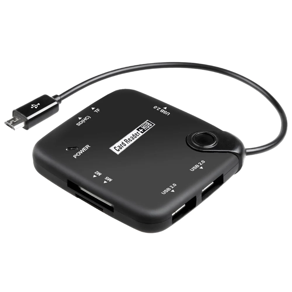 USB 2 0 порт SD TF MS M2 кардридер OTG концентратор Внешний мини ридер мульти в 1 адаптер