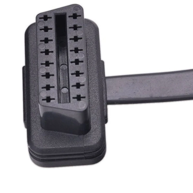 60 см плоский тонкий как лапша кабель OBD OBD2 OBDII 16Pin штекер гнездо диагностический