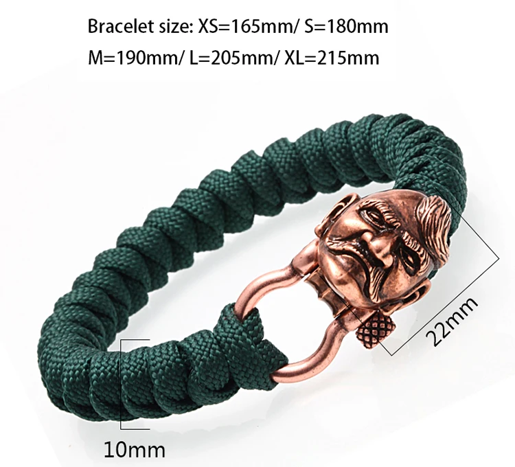 Mcllroy браслет с черепом для мужчин и женщин Серебряный браслет с черепом для пожилых мужчин модный нейлоновый Плетеный веревочный браслет bileklik love пара ювелирных изделий
