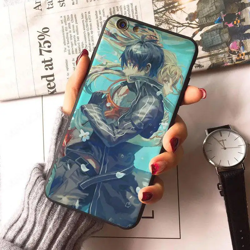 Меч искусство онлайн DIY окрашенный красивый телефон для iphone 8 8plus 7 7plus 6 6plus 5 5s SE X XS XR
