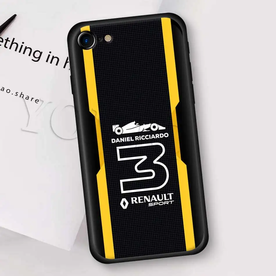 Для Формулы 1 мягкий чехол из ТПУ для Apple iPhone 11 Pro XR 7 8 6 6S Plus X XS MAX 5 5E 5S 5C Черный силиконовый чехол для телефона