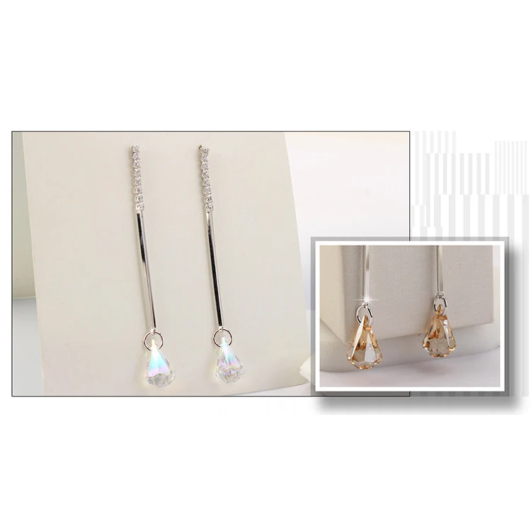 Malanda модный бренд капли воды Кристалл от Swarovski пирсинг Висячие серьги для Для