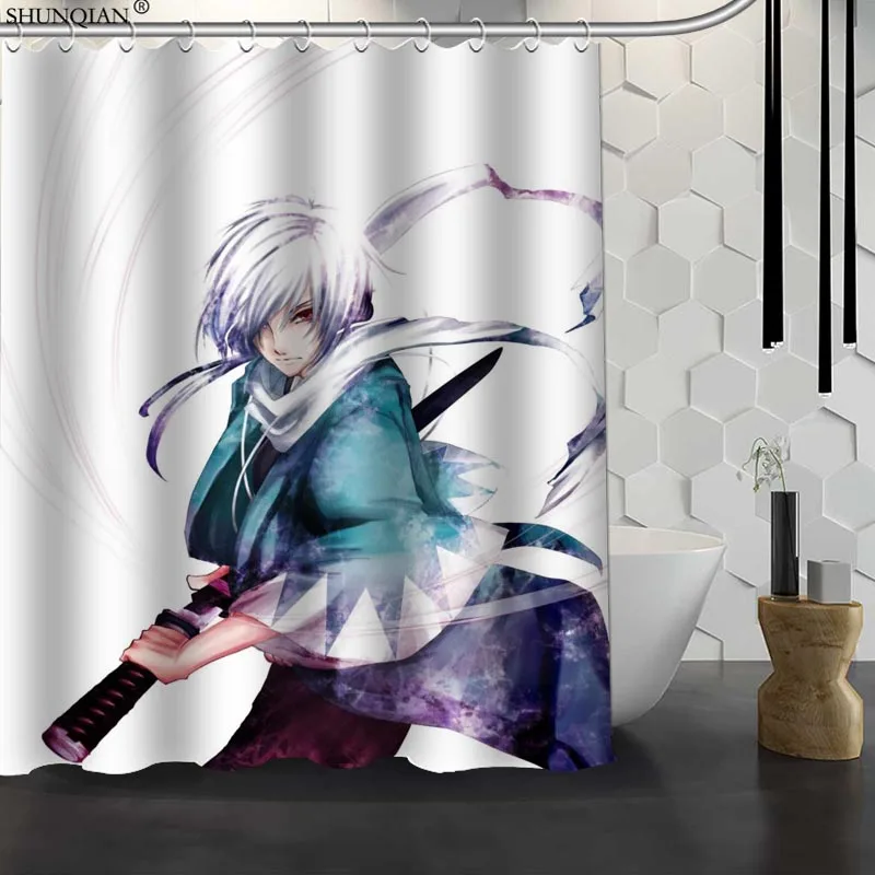 15 Новинка Hakuouki Shinsengumi Kitan Заказная занавеска для душа водонепроницаемая ткань полиэфирная Штора для ванны ткань занавеска для ванной 18-4,11 - Цвет: 15