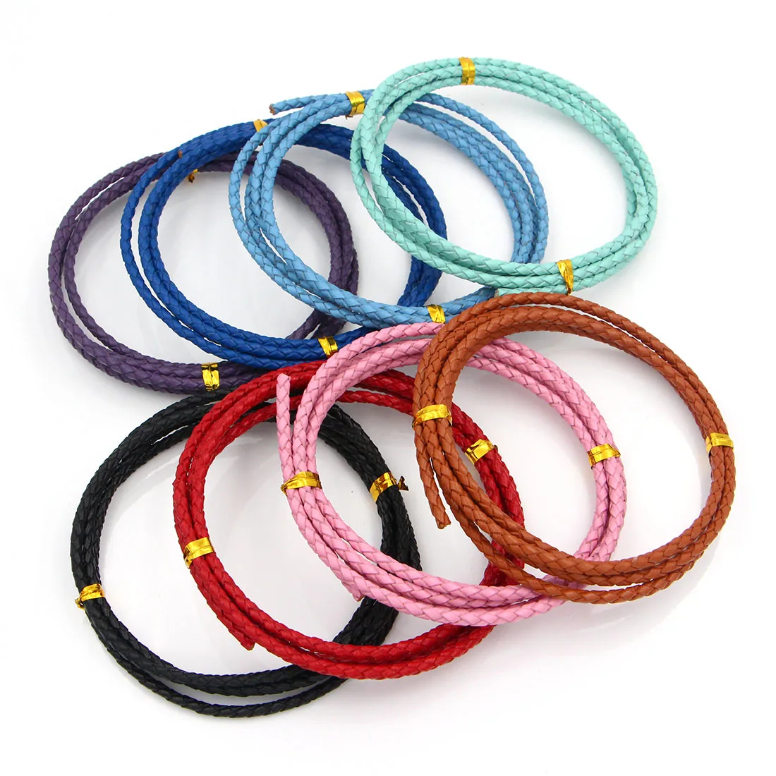 Шнур плетеный из натуральной кожи 1 метр диаметр 3 мм|craft making|jewelry findingsrope string |