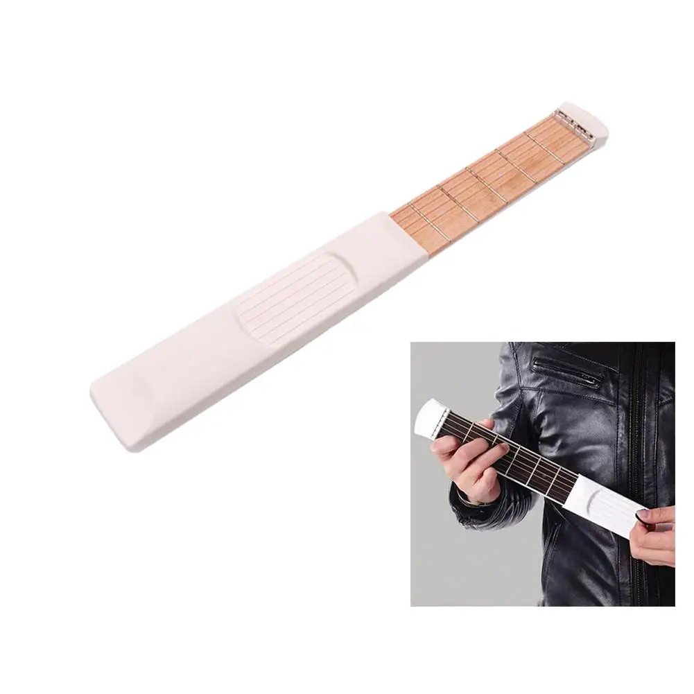 

Портативная карманная гитара Dragonpad, модель с 6 ладами, деревянная тренировочная гитара с 6 струнами, тренировочный инструмент, гаджет для начинающих