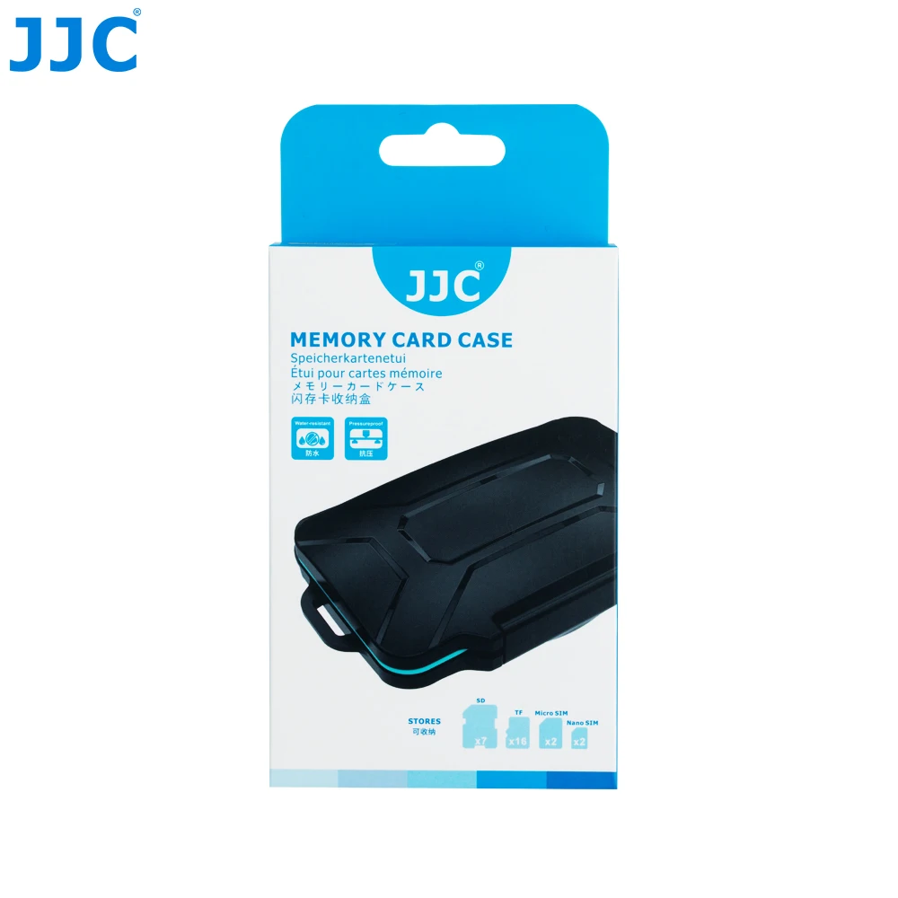 JJC MCR-STS27 чехол для карты памяти жесткий чехол может хранить SD x 7, TF x 16, Micro SIM x 2, Nano SIM x 2 для карт Canon/Nikon/Sonyi/Olympus