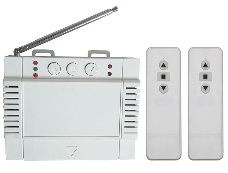 AC220V 250V 380V 2CH RF Wireless Remote Control Receiver+Transmitter shutters tubular motor garage door projection screen blinds |