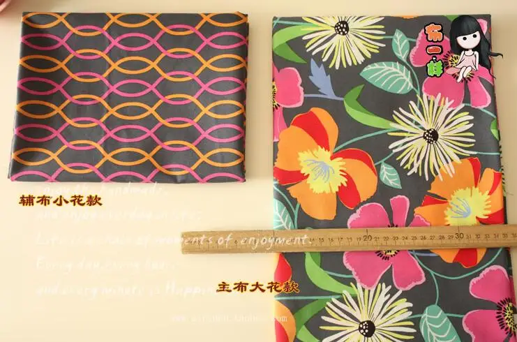 Модный Ретро Цветочный tissu 50*50 см 2 шт хлопчатобумажная ткань пэчворк tecidos