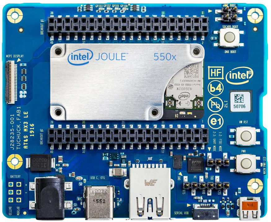 

GT. EDKW x86 Joule 550 x Developer Kit w/Expansion Intel development board