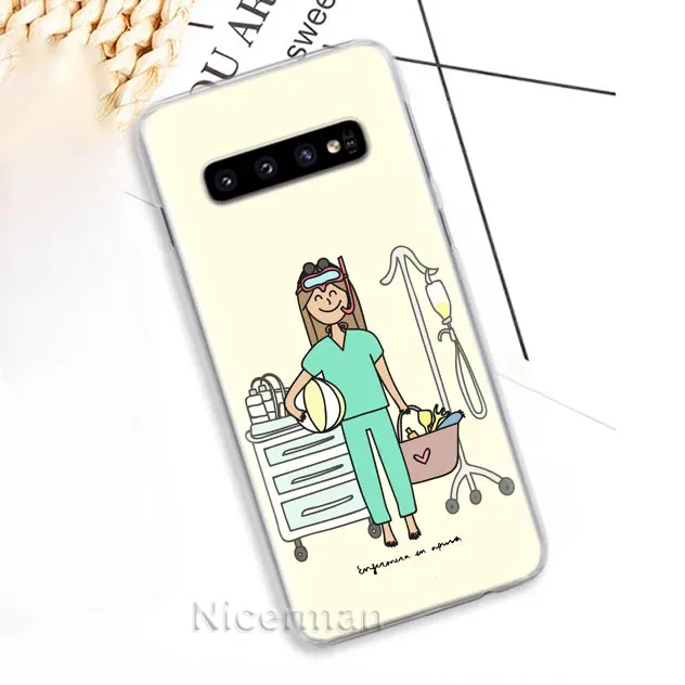 Чехол для телефона samsung Galaxy S10e S10 S8 S9 Plus S6 S7 Edge A40 A50 A70 M20 чехол для доктора медсестры мультяшный Жесткий Чехол для ПК - Цвет: 13