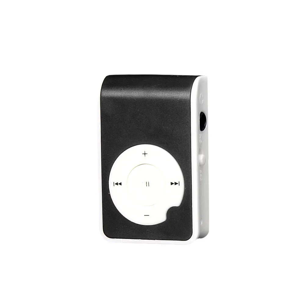 BK Портативный MP3-плеер Музыкальный плеер мини металлический зажим USB MP3 Поддержка Micro SD TF карта медиа l926#3 - Цвет: BK