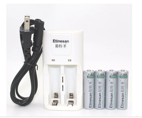 Истинная энергия 4 шт Etinesan 3 2 v 600mAh 14500 AA LiFePo4 литиевая аккумуляторная батарея + 10440