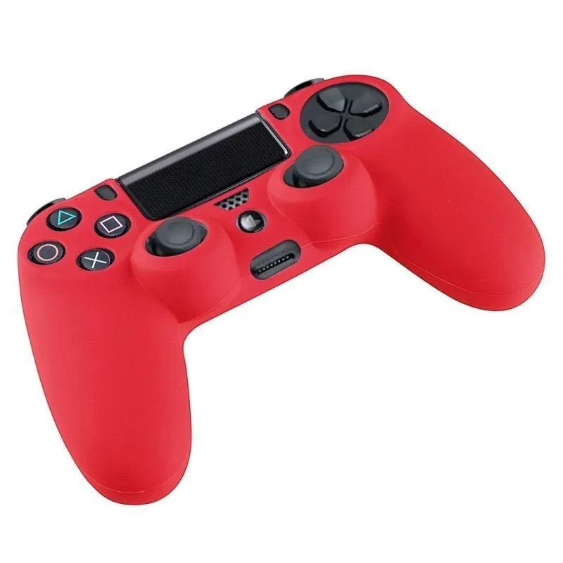 Красный защитный силиконовый мягкий чехол для контроллера Sony PS4 | Электроника