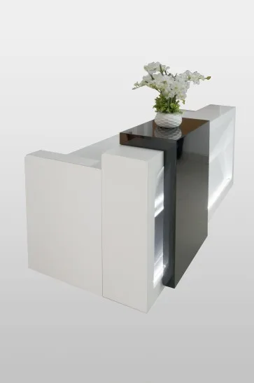 Опт черный деревянный Меламиновый офисный твердая поверхность стойка