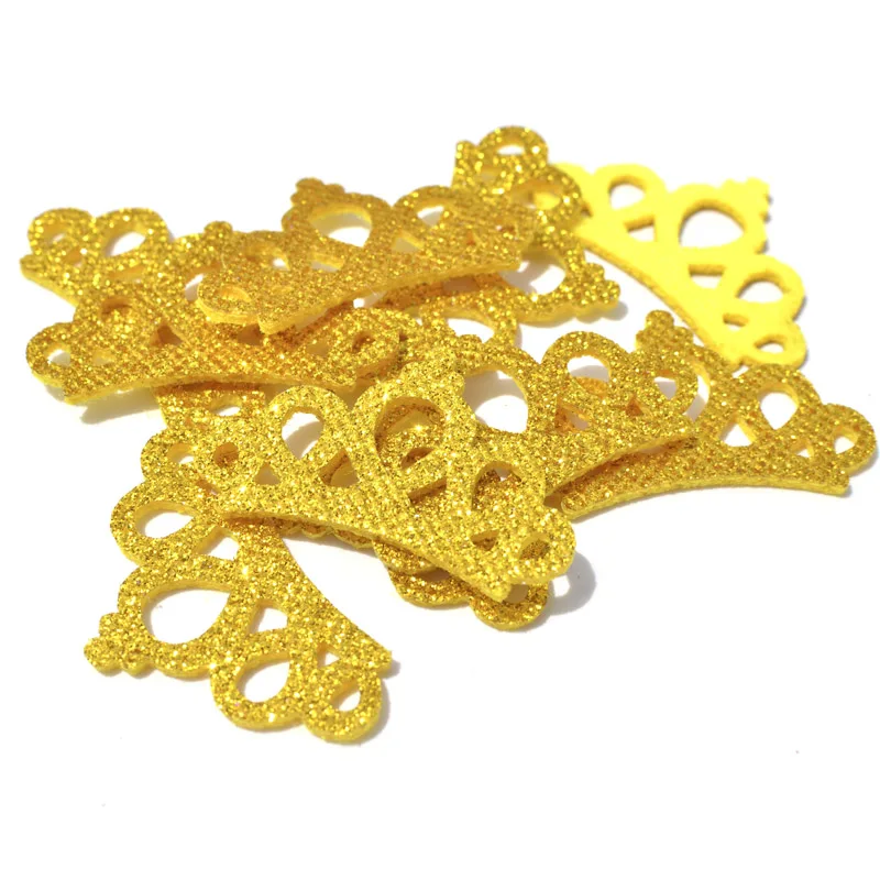 Gold 20 шт Kawaii мягкие блестящие тканевые нашивки "Корона" аппликации для рукоделия одежды Швейные принадлежности "сделай сам" украшение для волос бант K44 - Цвет: Gold
