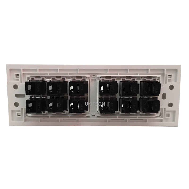 Разъем CAT5E CAT6 RJ45 Мама мама 12 вилок удлинитель порт гнезда 118 типа панельная