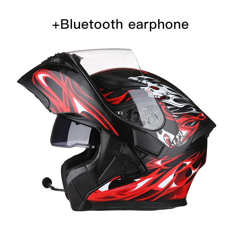 Moto rcycle Шлем Микрофон Bluetooth наушники capacetes para moto capacete moto ciclista valentino rossi кафе шлем для гонщика - Цвет: 3