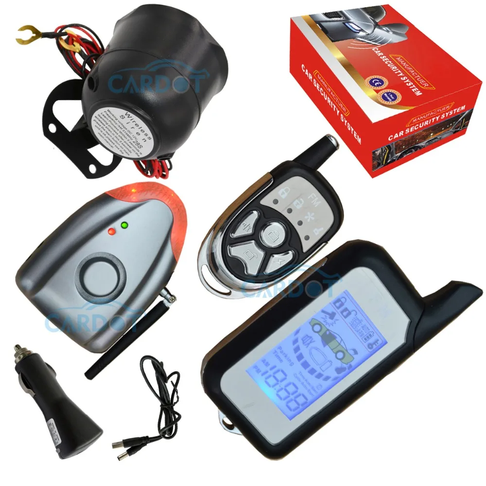 Cardot DIY Беспроводная двухсторонняя Автомобильная сигнализация Автоматическая система безопасности с беспроводной сигнализацией сирена ударная и воздушная сигнализация давления