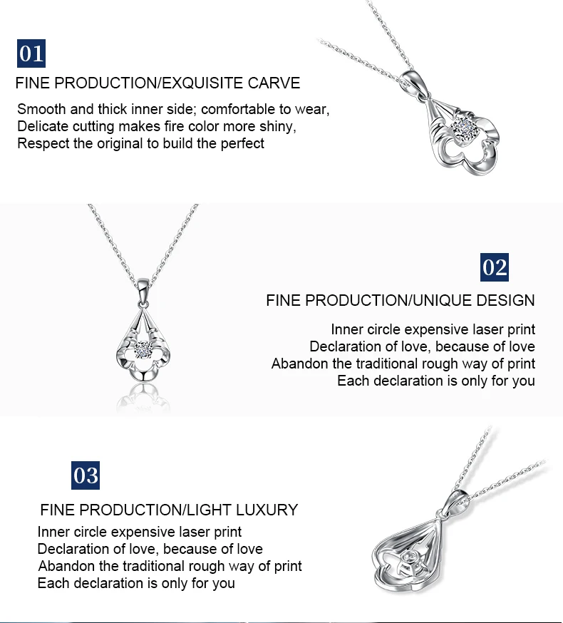 Ювелирные подвески с бриллиантами для женщин 0.04CT 18K Белое Золото 0.3CT бриллиантовое ожерелье с эффектом бриллиантов блестящая подвеска подарки хорошее ювелирное изделие