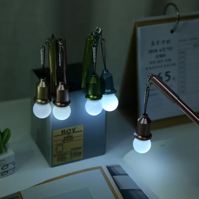 2 шт. милые ручки креативная гелевая ручка в форме светильник почки с черными