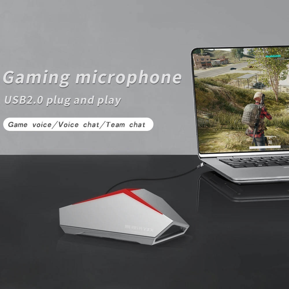 YSX NB999 подключи и играй USB2.0 всенаправленный игровой микрофон с цветным градиентом света и одной сенсорной кнопкой отключения звука, совместимость