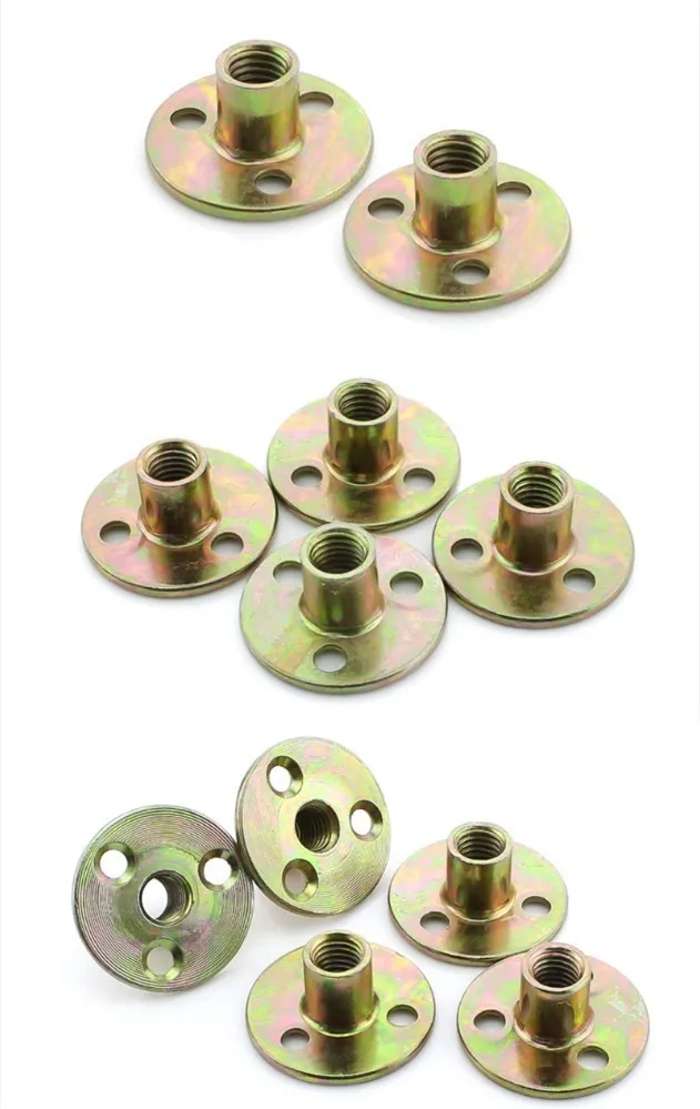 2PCS-M6/M8/M10 железная гайка/мебельная гайка/блокировочная гайка/три гайки