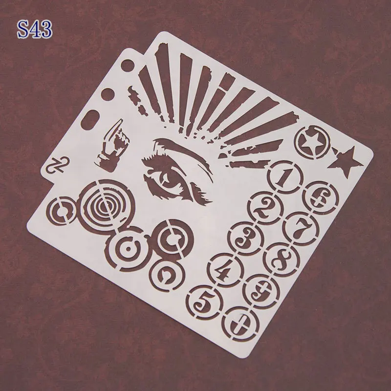 

Eye numbers Layering Stencils for Diy scrapbook/photo album Decorative Embossing coloring,painting stencil,home decor