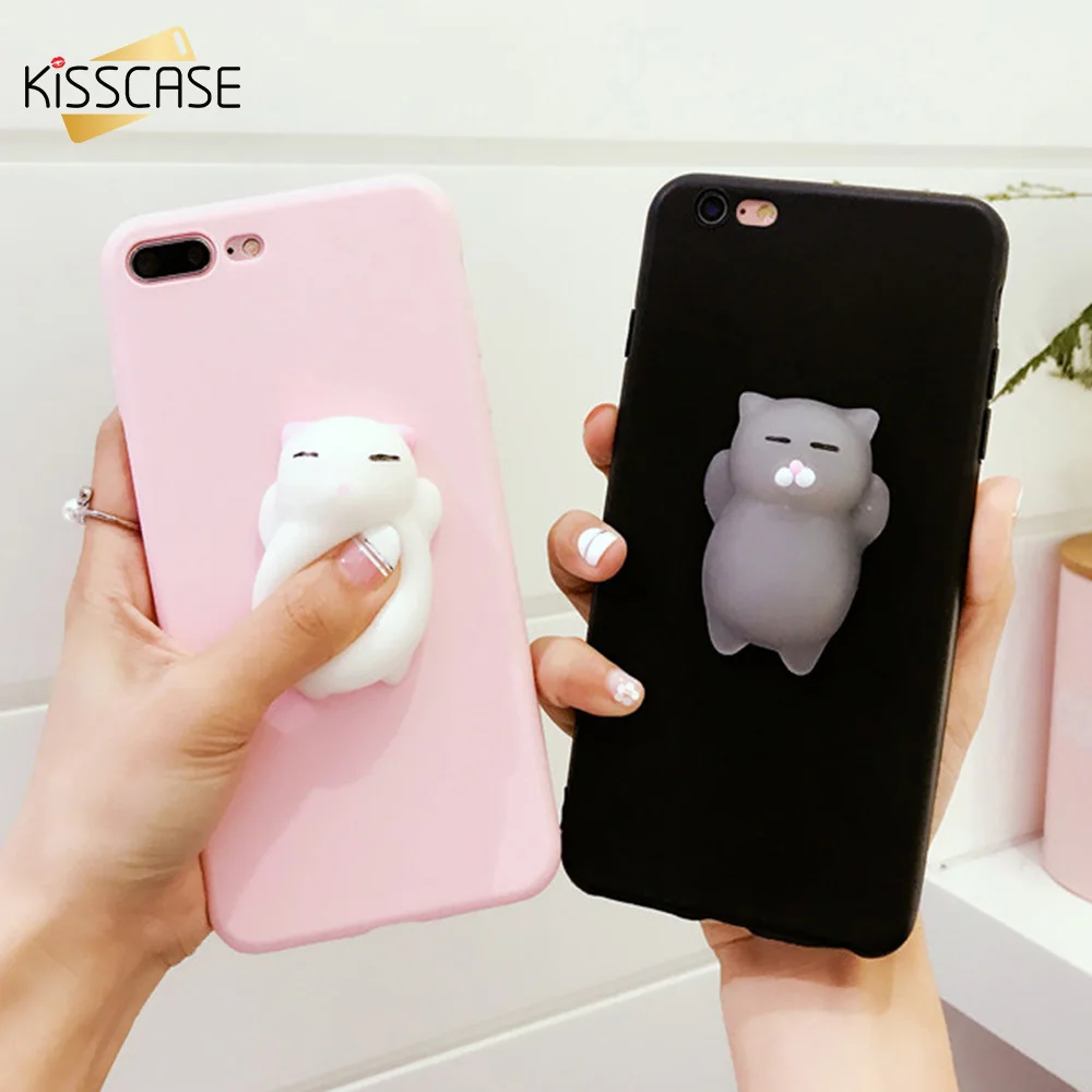 Kisscase чехол для телефона iPhone 6 6S 7 8 plus В виде ракушки S 3D милый мультфильм кремния