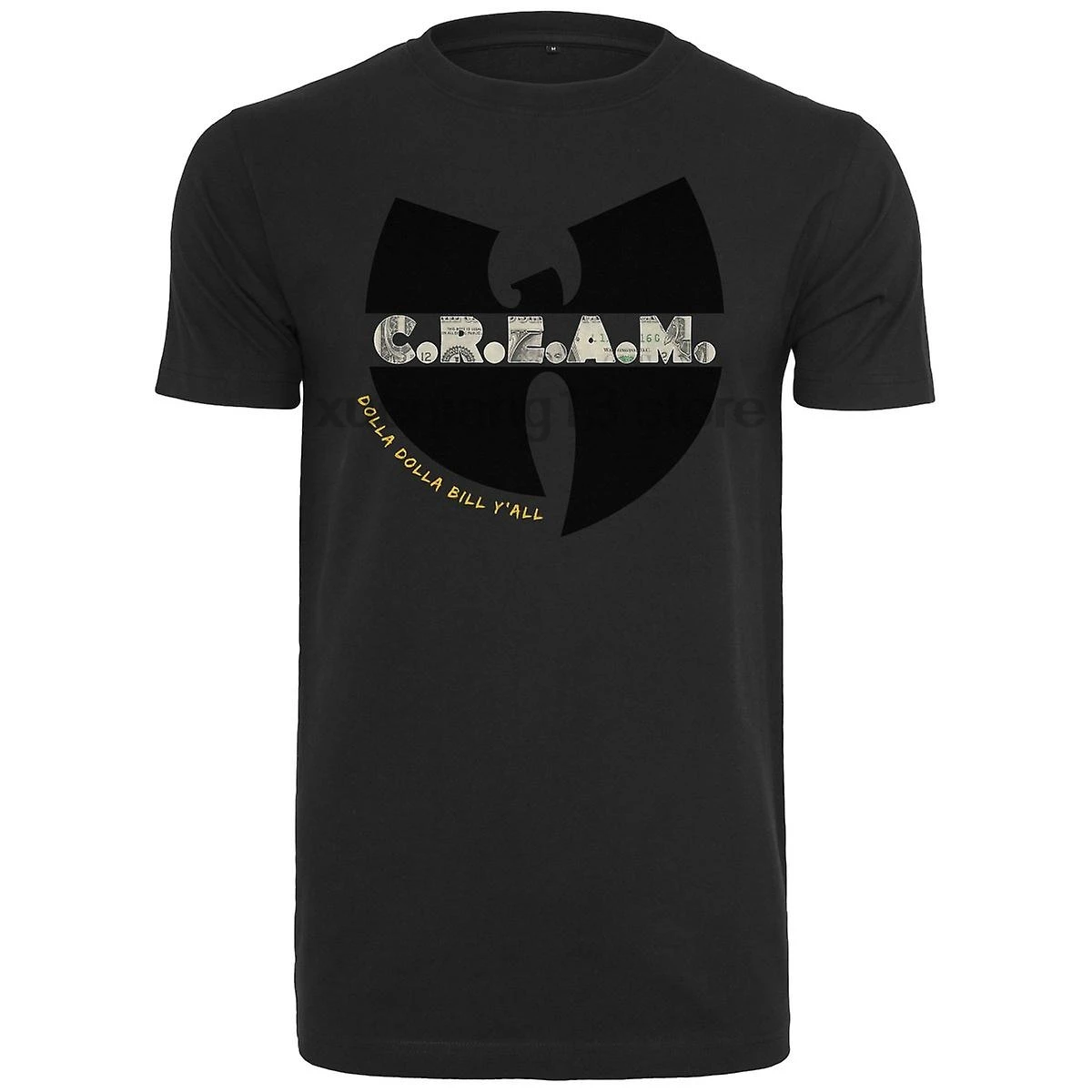 Футболка в стиле хип хоп Wu wear C.R.E.A.M. Черный|Мужские футболки| |
