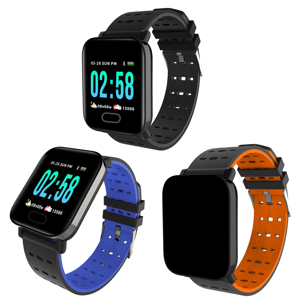 Спортивный смарт-браслет большой цветной экран фитнес-трекер счетчик шагов